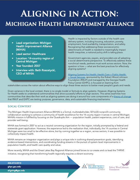 Aligning in Action: Michigan Health Improvement Alliance