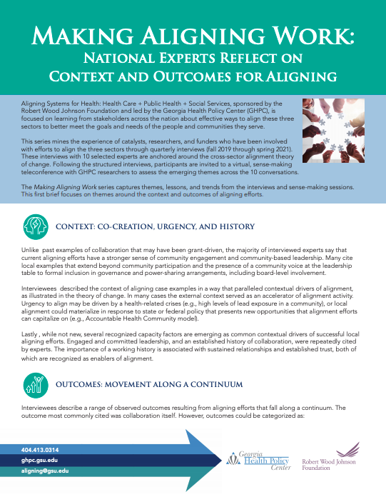 Making Aligning Work: National Experts Reflect on Context and Outcomes for Aligning