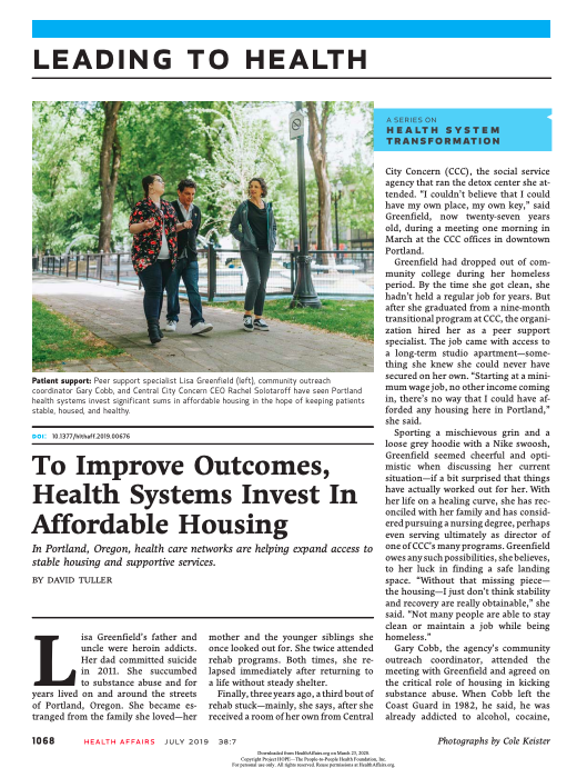 To Improve Outcomes, Health Systems Invest In Affordable Housing