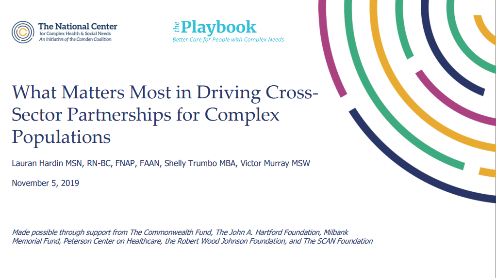 What Matters Most in Driving Cross-Sector Partnerships for Complex Populations