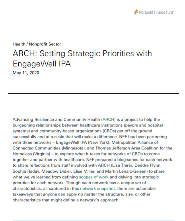 ARCH: Setting Strategic Priorities with EngageWell IPA