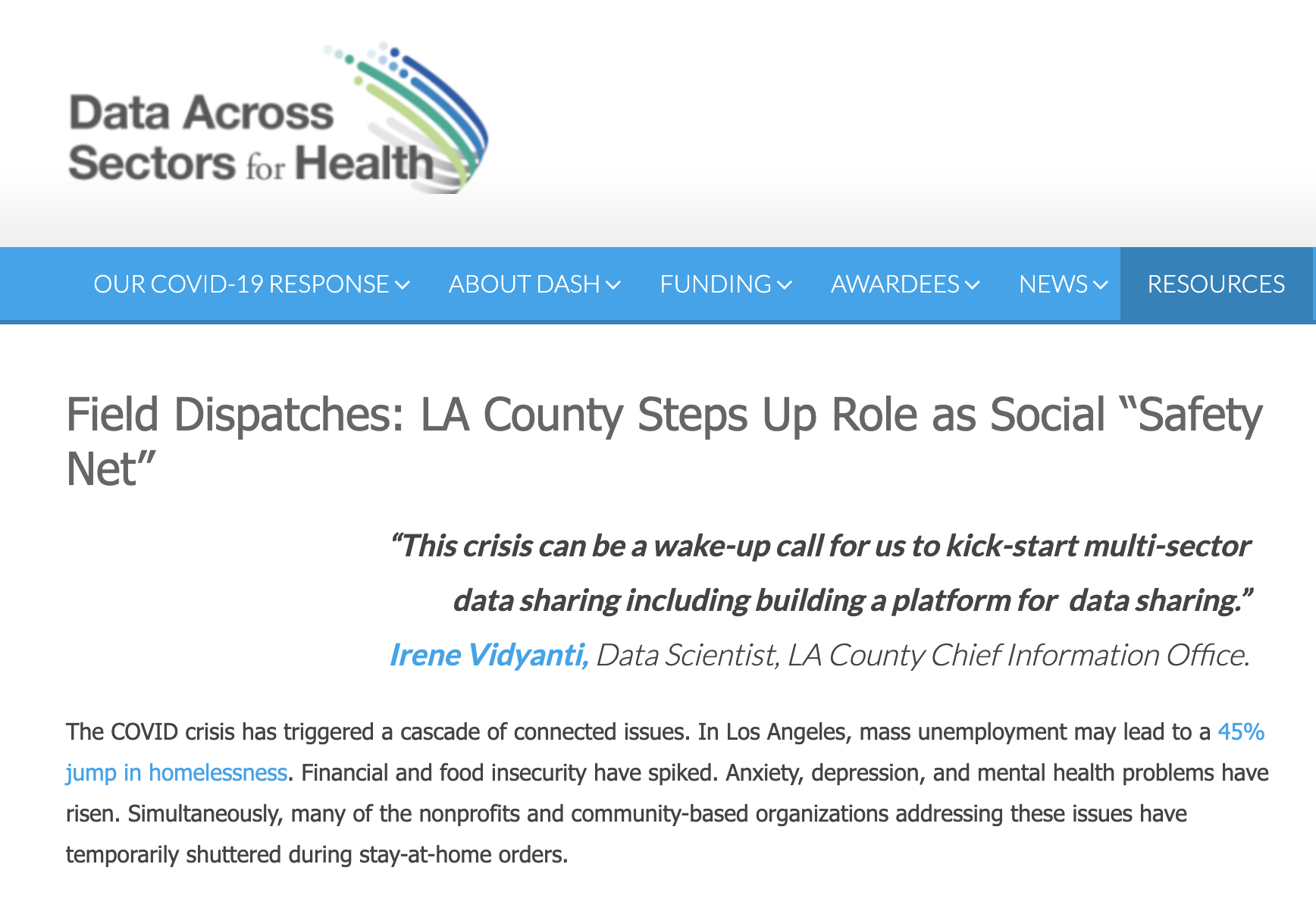 Field Dispatches: LA County Steps Up Role as Social “Safety Net”