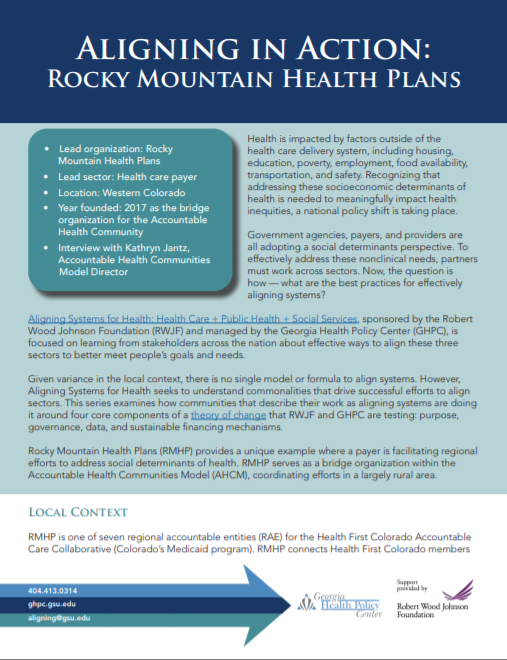 Aligning in Action Rocky Mountain Health Plan