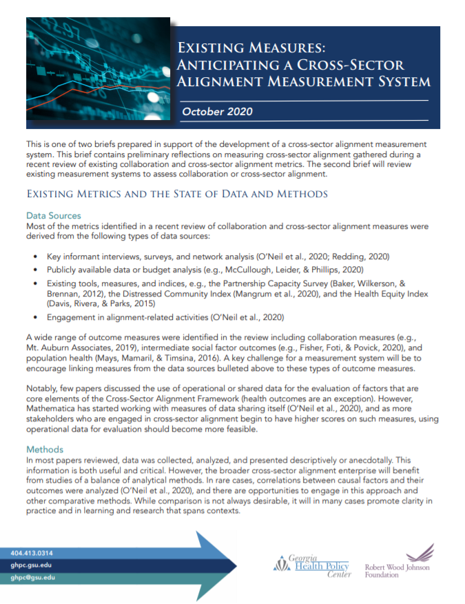 Existing Measures: Anticipating a Cross-Sector Alignment Measurement System