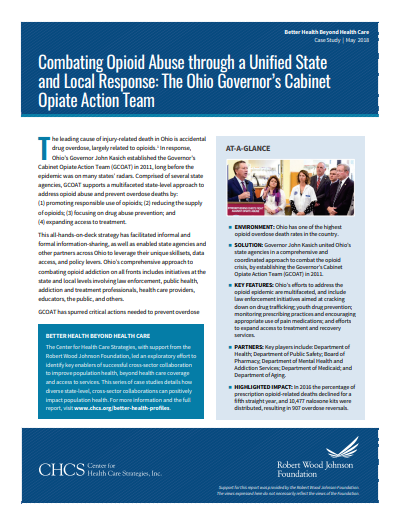 Combating Opioid Abuse Through a Unified State and Local Response