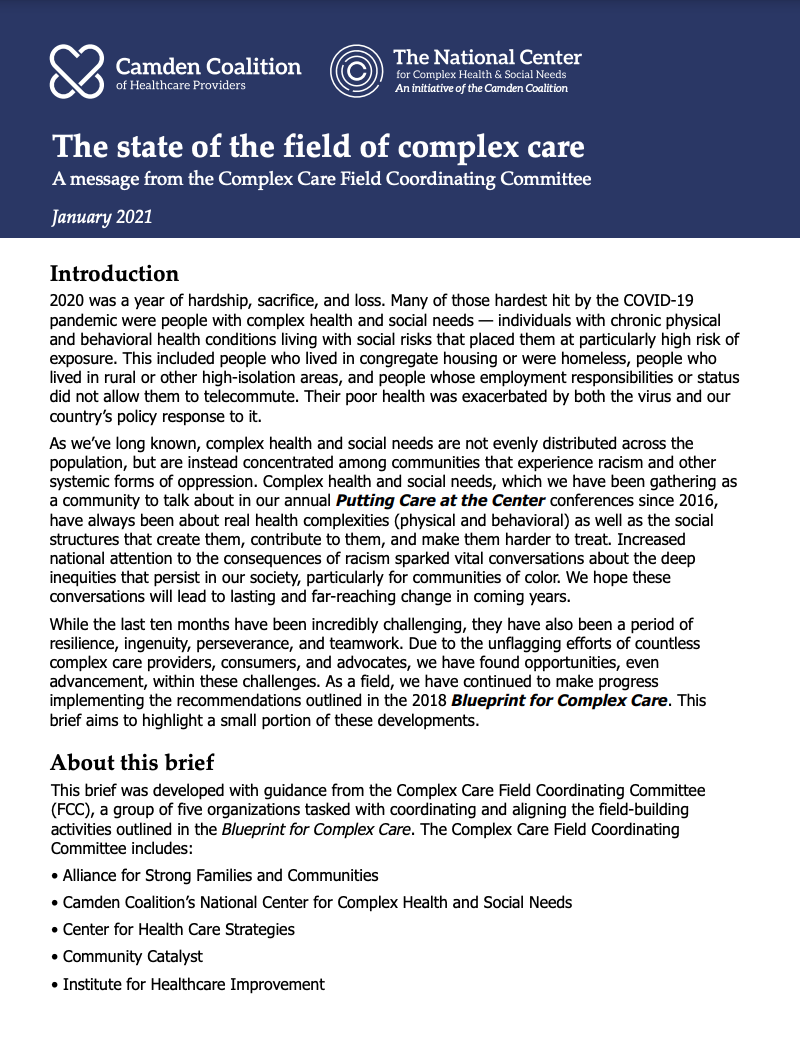 The State of the Field of Complex Care