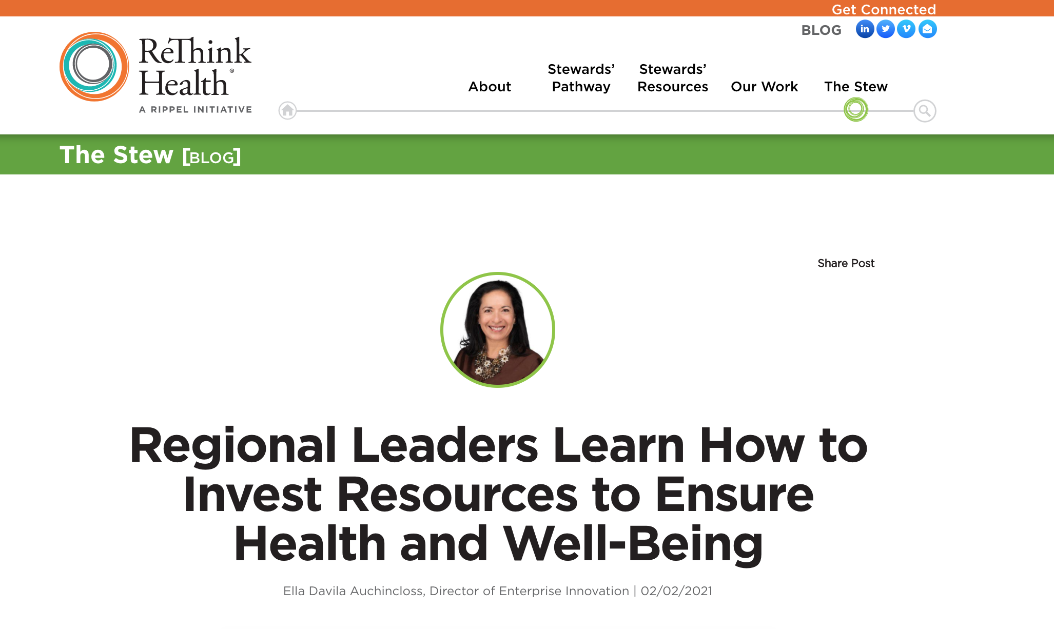Regional Leaders Learn How to Invest Resources to Ensure Health and Well-Being
