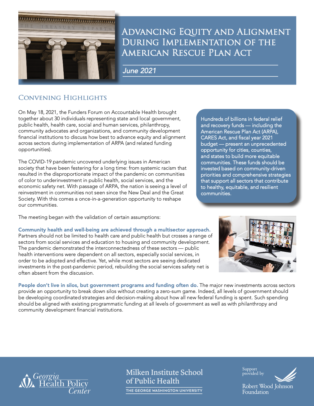 Advancing Equity and Alignment During Implementation of the American Rescue Plan Act