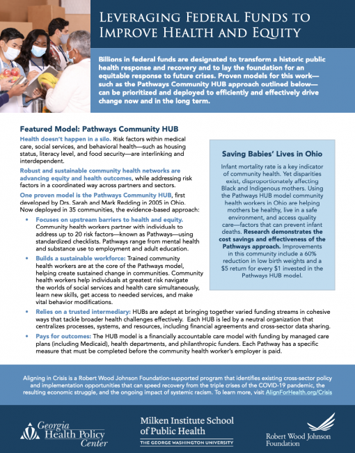 Leveraging Federal Funds to Improve Health and Equity: Pathways Community HUB Model