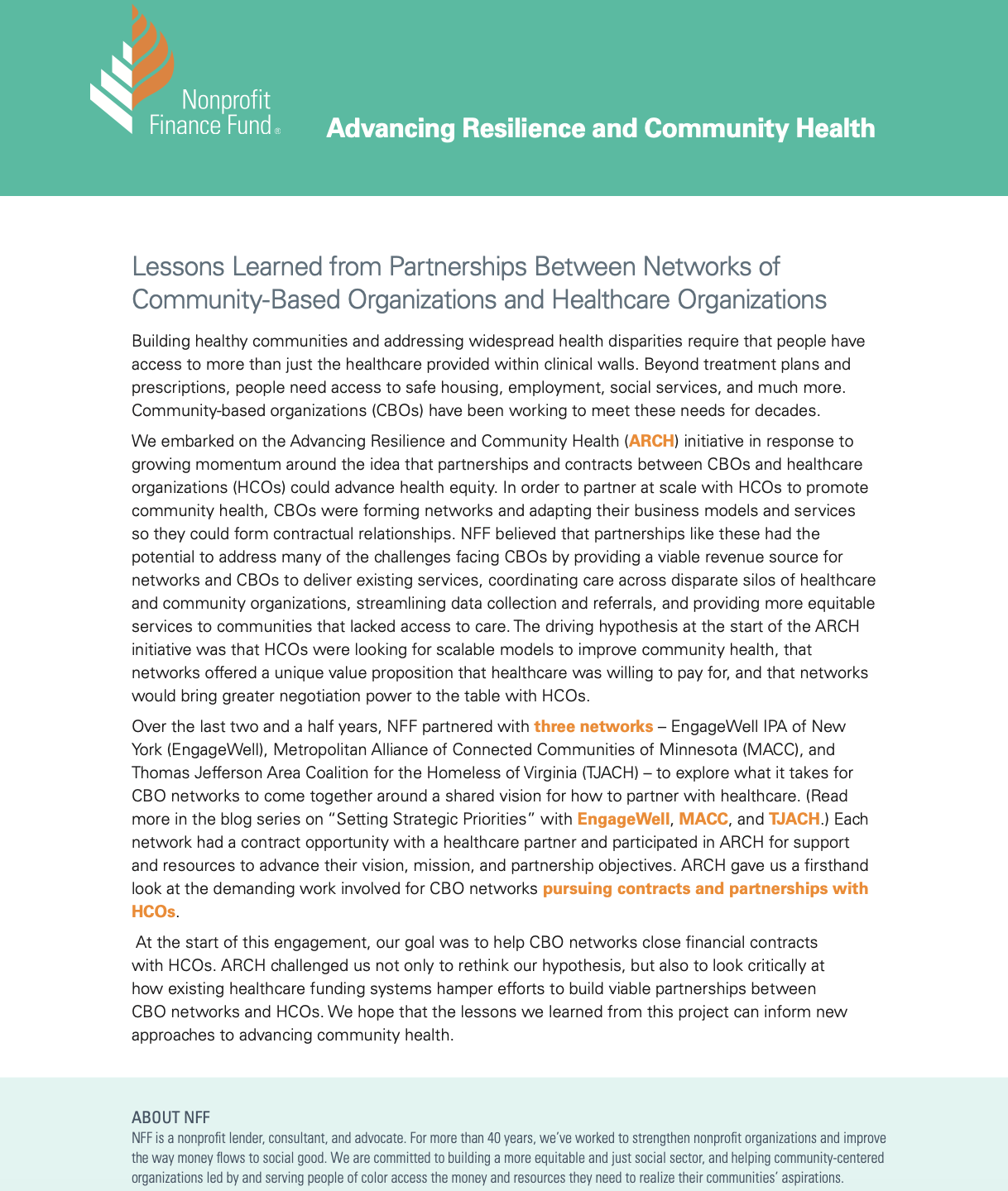 Lessons Learned from Partnerships Between Networks of Community-Based Organizations and Health Care Organizations