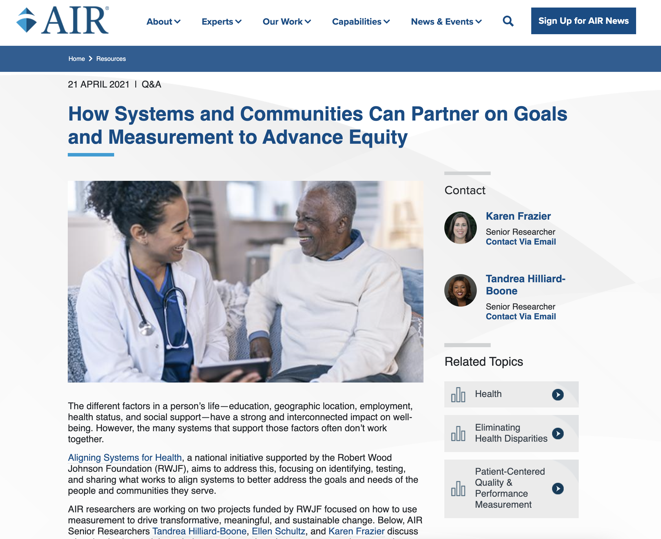 How Systems and Communities Can Partner on Goals and Measurement to Advance Equity