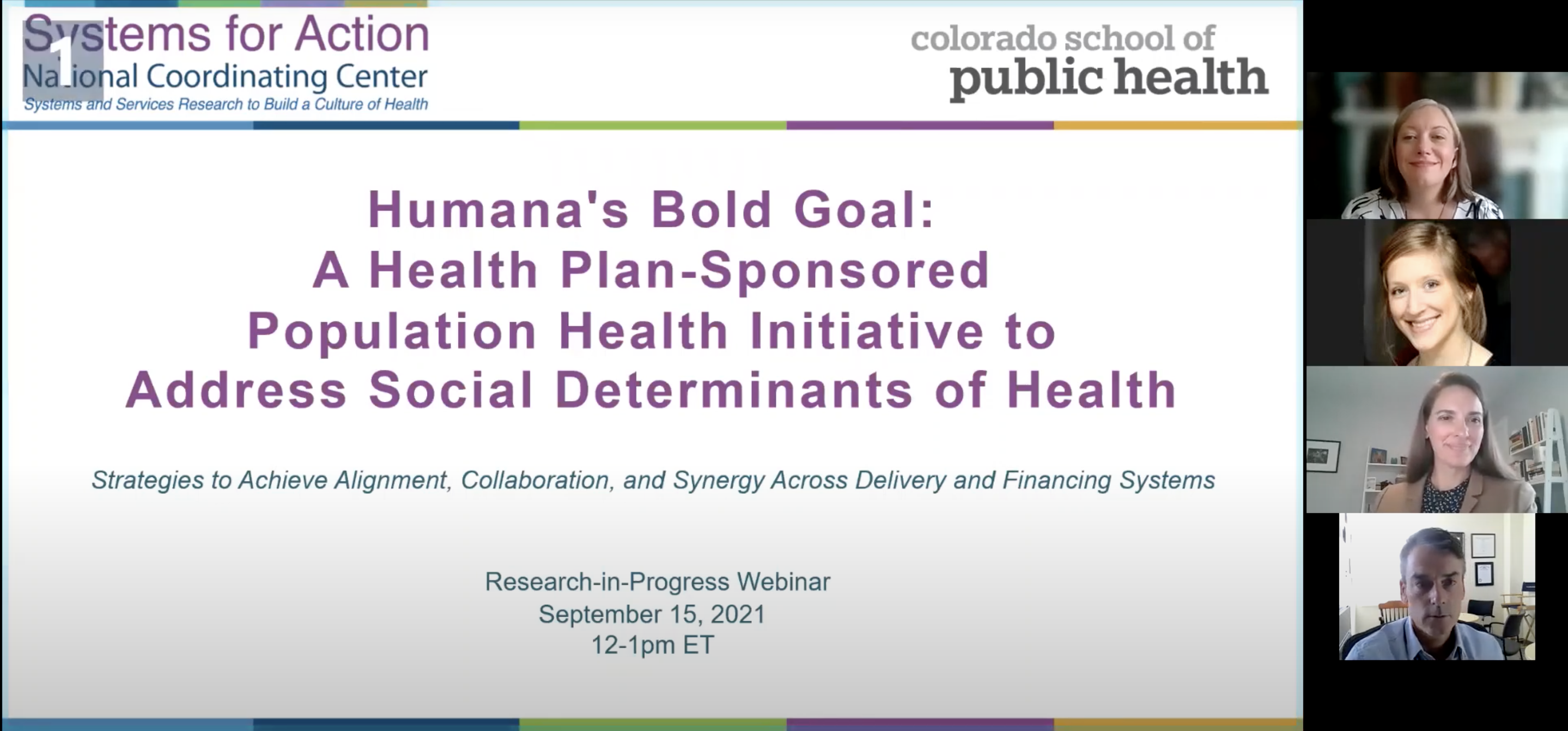 Humana's Bold Goal: A Health Plan-Sponsored Population Health Initiative to Address Social Determinants of Health