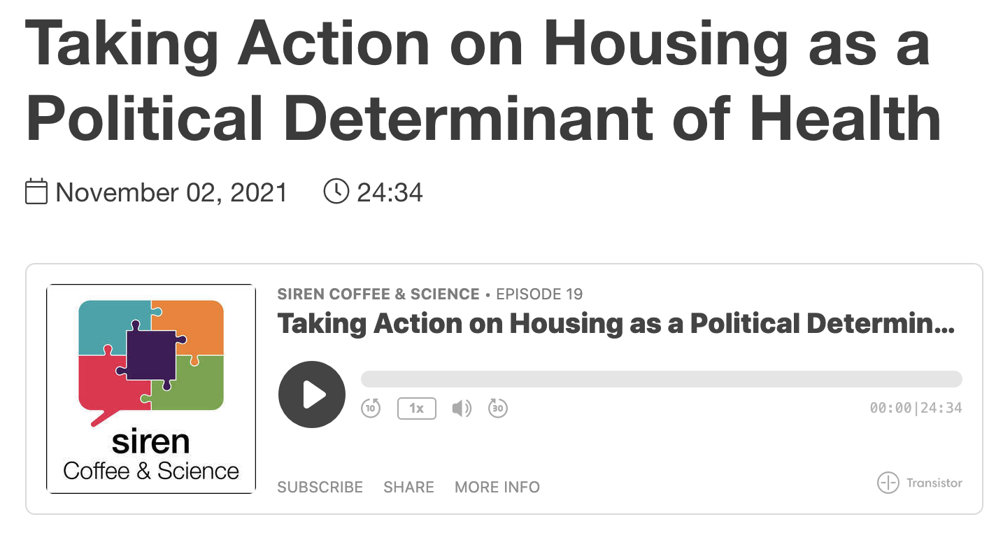 Taking Action on Housing as a Political Determinant of Health