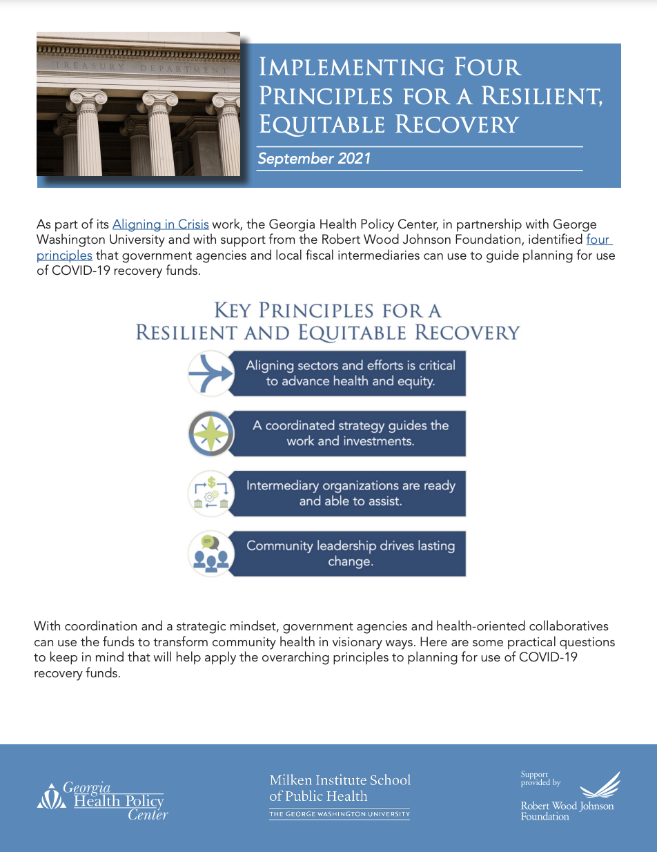 Aligning in Crisis: Implementing Four Principles for a Resilient, Equitable Recovery