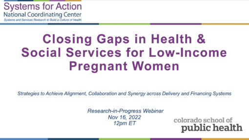 Closing Gaps in Health and Social Services for Low-Income Pregnant Women