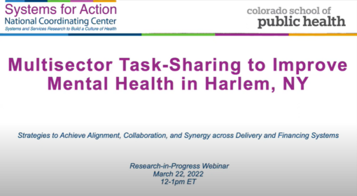 Multisector Task-Sharing to Improve Mental Health in Harlem, NY