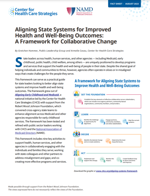 Aligning State Systems for Improved Health and Wellbeing Outcomes: A Framework for Collaborative Change