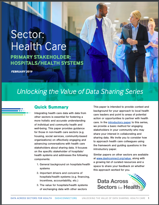 Healthcare: Unlocking the Value of Data Sharing Series