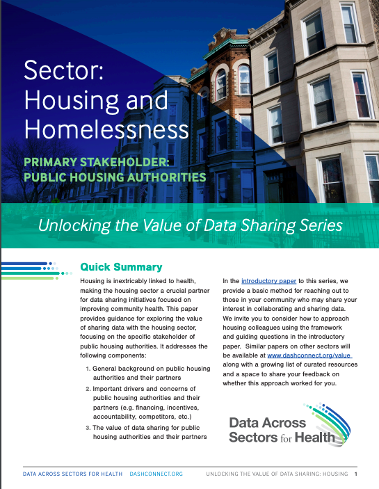 Housing and Homelessness: Unlocking the Value of Data Sharing