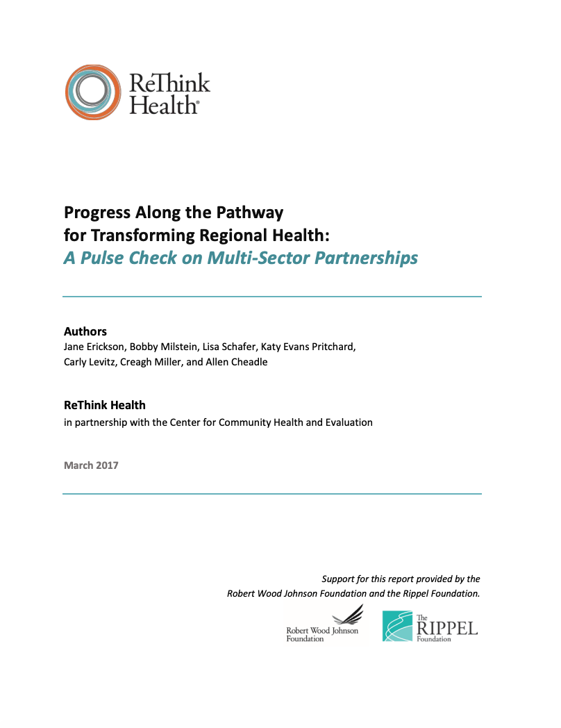Progress Along the Pathway for Transforming Regional Health: A Pulse Check on Multi-Sector Partnerships