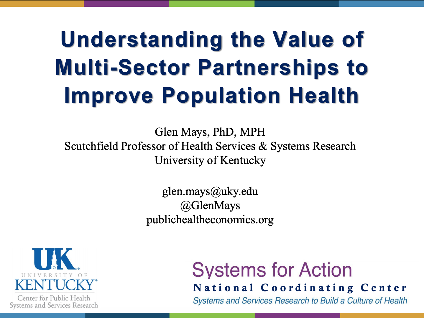 Understanding the Value of Multi-Sector Partnerships to Improve Population Health