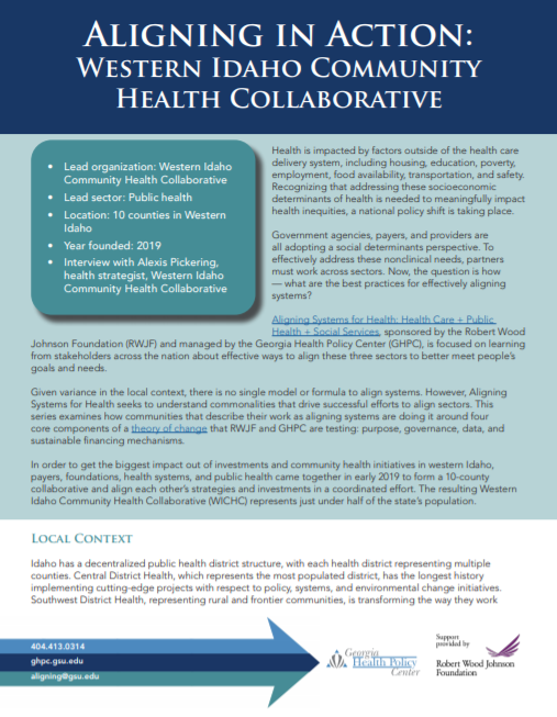 Aligning In Action: Western Idaho Community Health Collaborative