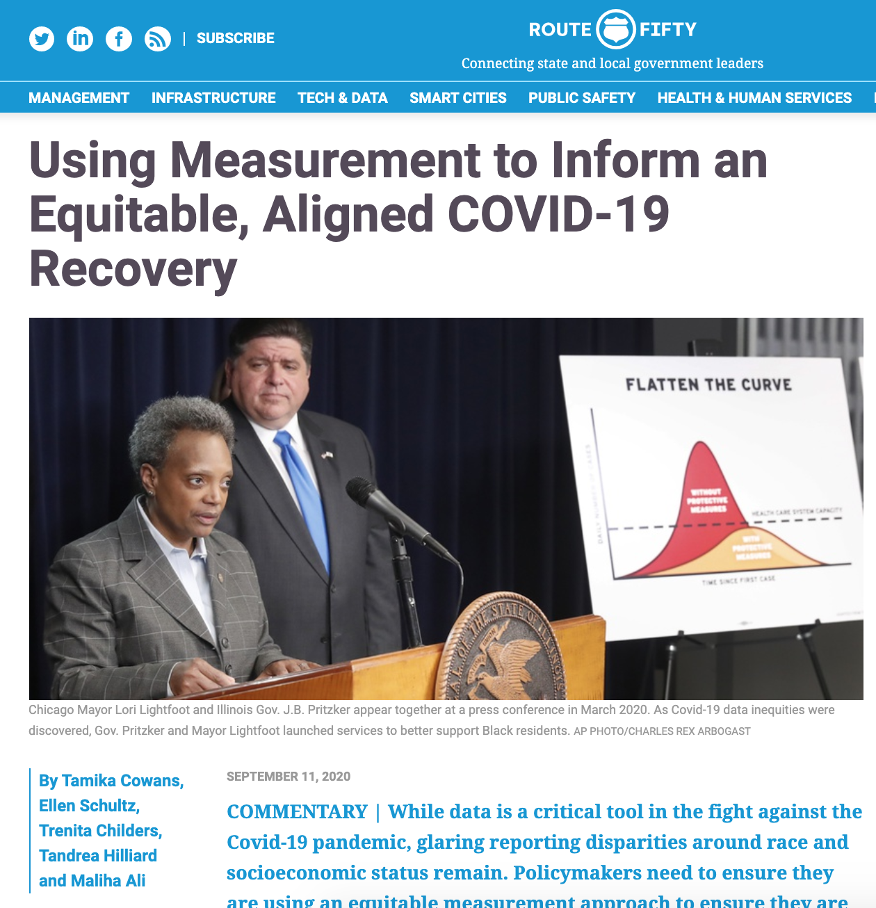 Route Fifty Article on Measurement