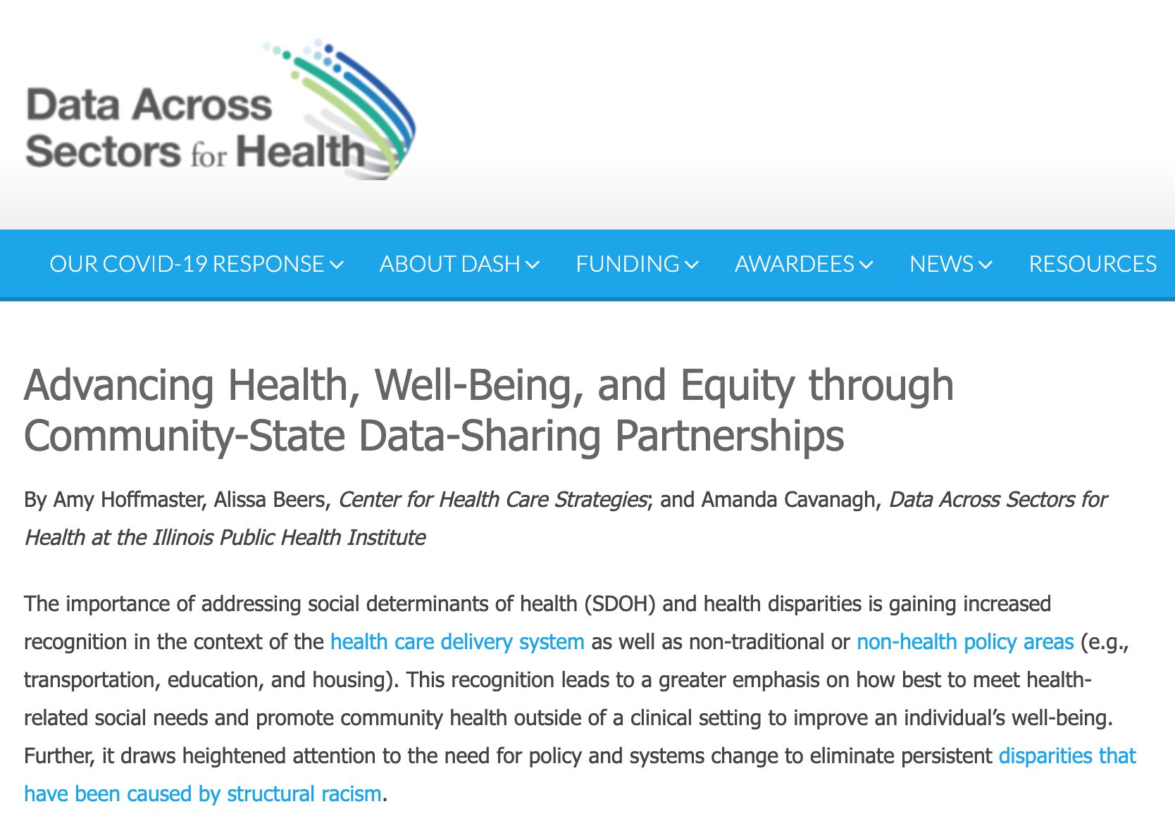 Advancing Health, Well-Being, and Equity through Community-State Data-Sharing Partnerships