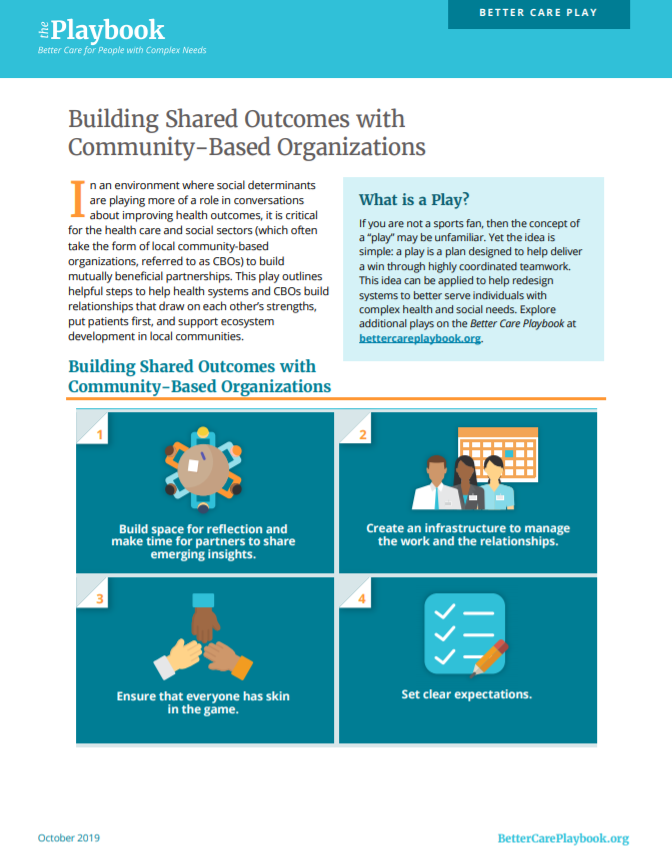 Building Shared Outcomes with Community-Based Organizations