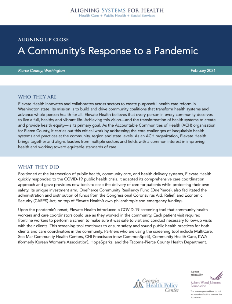 Aligning Up Close: A Community’s Response to a Pandemic