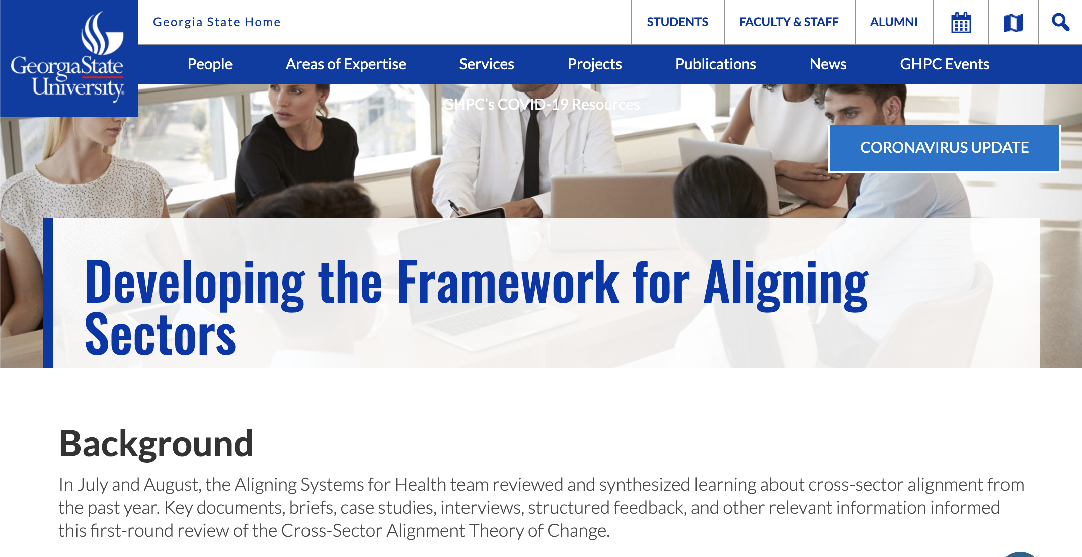 Developing the Framework for Aligning Sectors