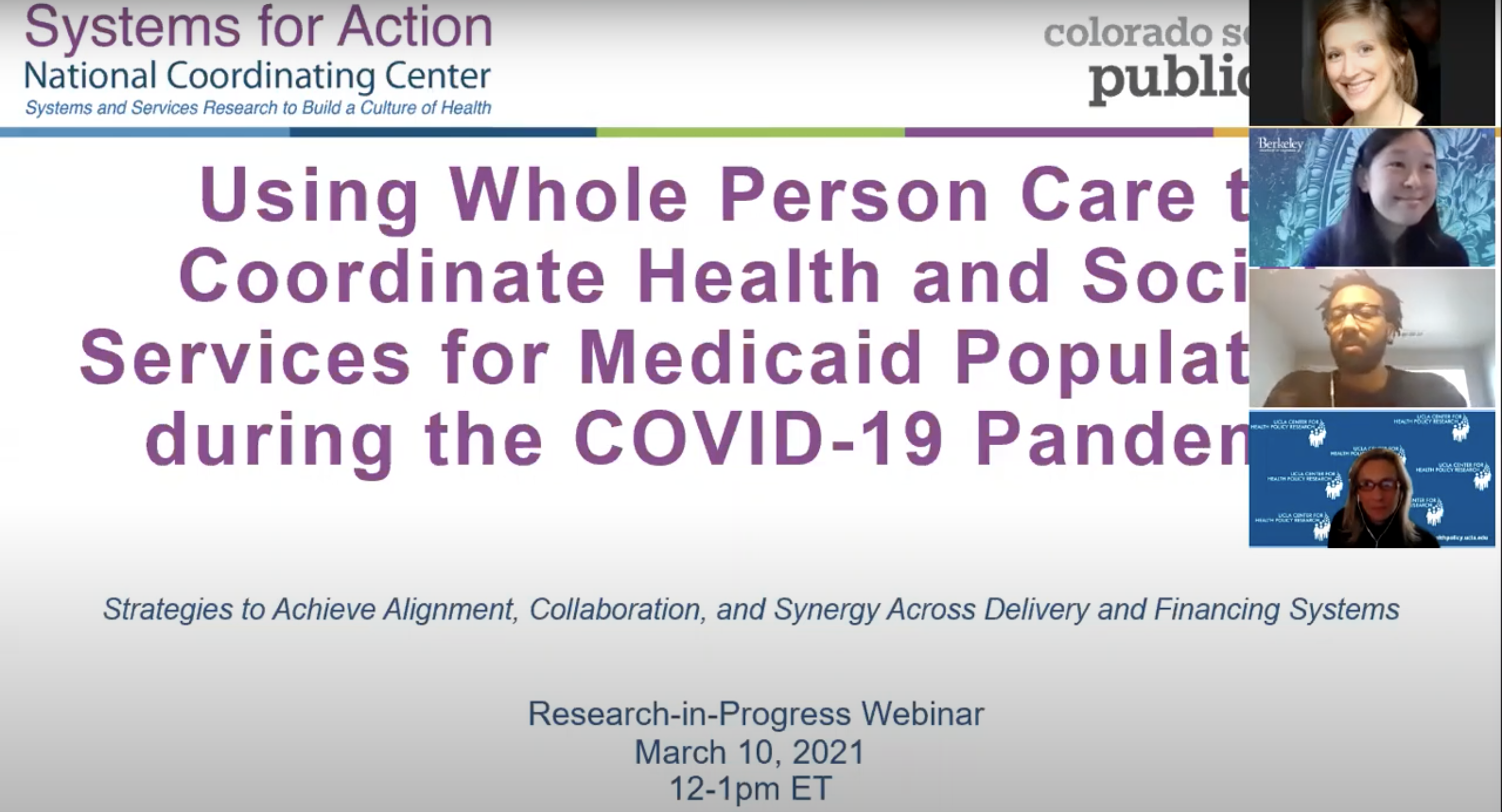 Using Whole-Person Care to Coordinate Health and Social Services for Medicaid Populations during the COVID-19 Pandemic