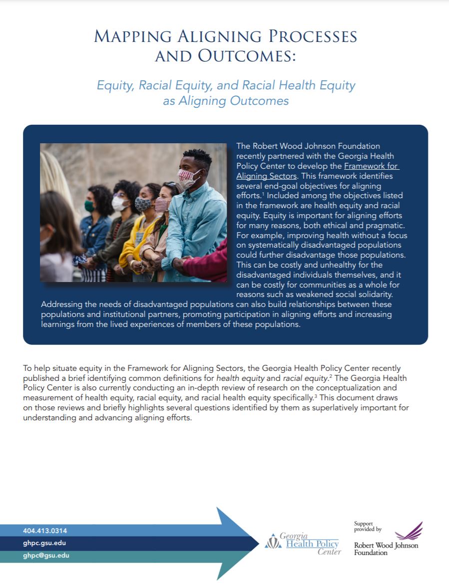 Mapping Aligning Processes and Outcomes: Equity, Racial Equity, and Racial Health Equity as Aligning Outcomes