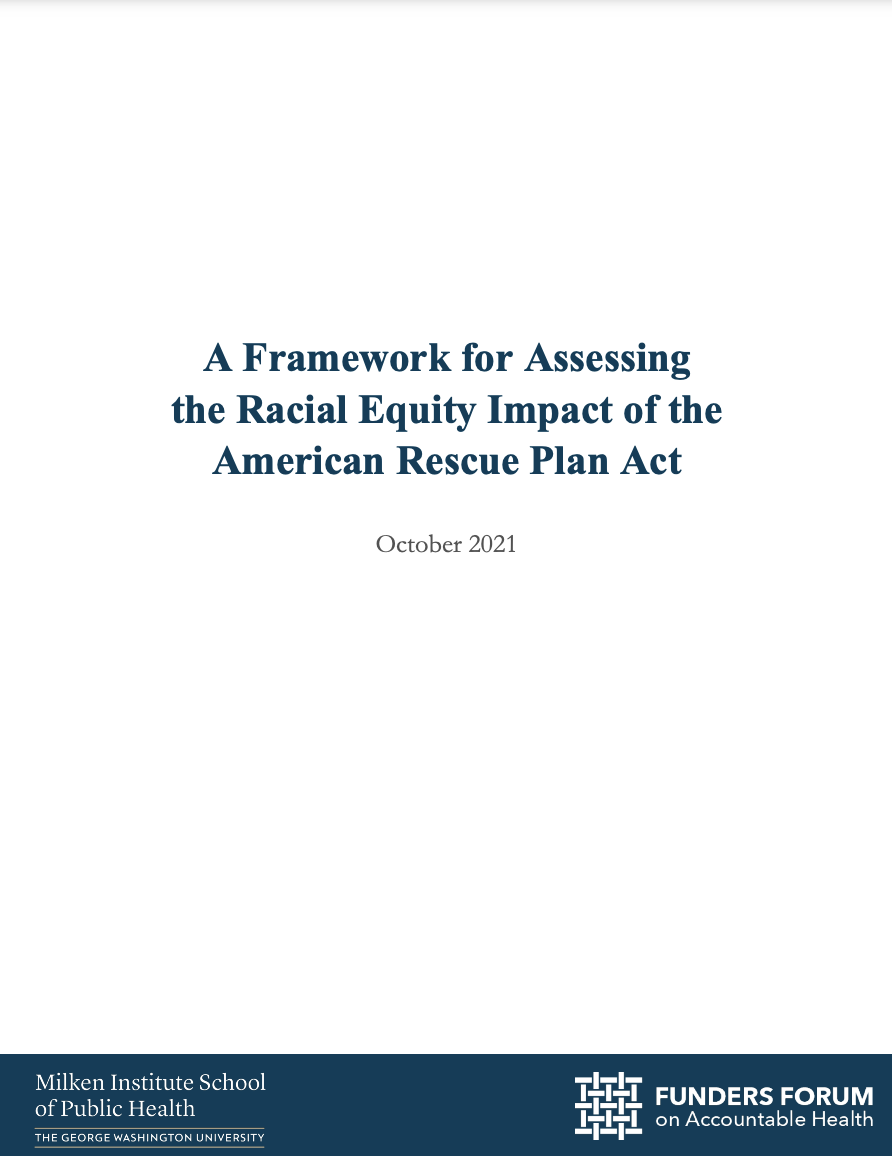 A Framework for Assessing the Racial Equity Impact of the American Rescue Plan Act