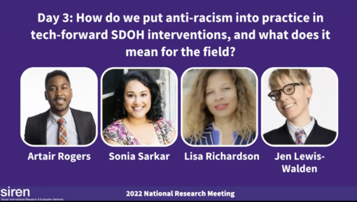 How Do We Put Anti-Racism Into Practice in Tech-Forward SDOH Interventions, and What Does it Mean for the Field?