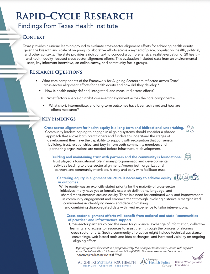 Rapid-Cycle Research Findings from Texas Health Institute